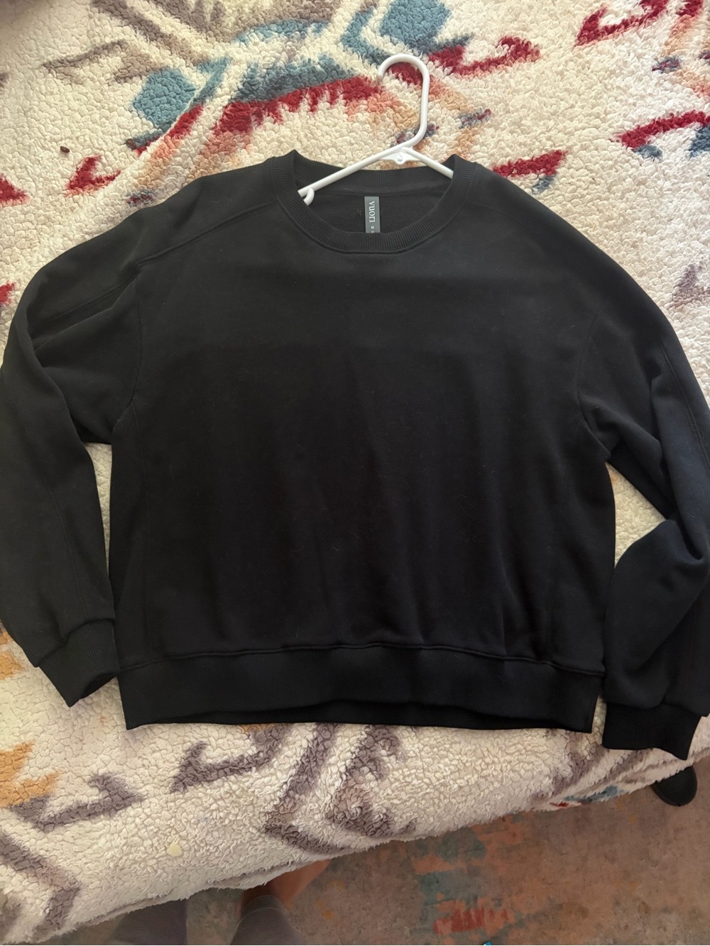Vuori Black Sedona Seams Crew Sweatshirt
